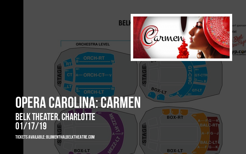 Opera Carolina: Carmen at Belk Theater tickets Opera Carolina: Carmen at Belk Theater