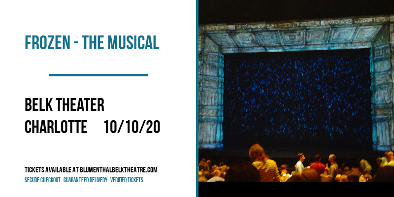 Frozen - The Musical at Belk Theater tickets Frozen - The Musical at Belk Theater