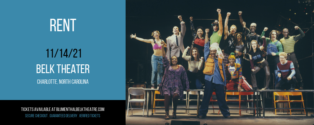 Rent at Belk Theater tickets Rent at Belk Theater