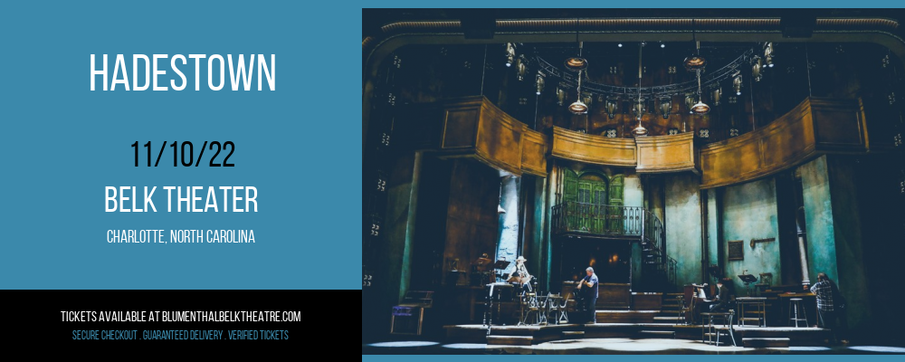 Hadestown at Belk Theater tickets Hadestown at Belk Theater