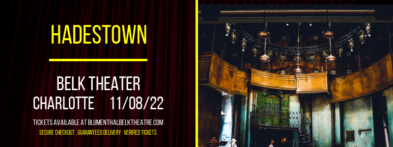 Hadestown at Belk Theater tickets Hadestown at Belk Theater