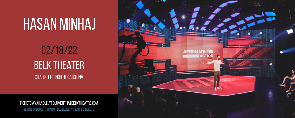 Hasan Minhaj at Belk Theater tickets Hasan Minhaj at Belk Theater