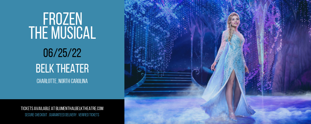 Frozen - The Musical at Belk Theater tickets Frozen - The Musical at Belk Theater