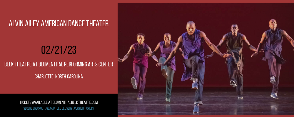 Alvin Ailey American Dance Theater at Belk Theater tickets Alvin Ailey American Dance Theater at Belk Theater