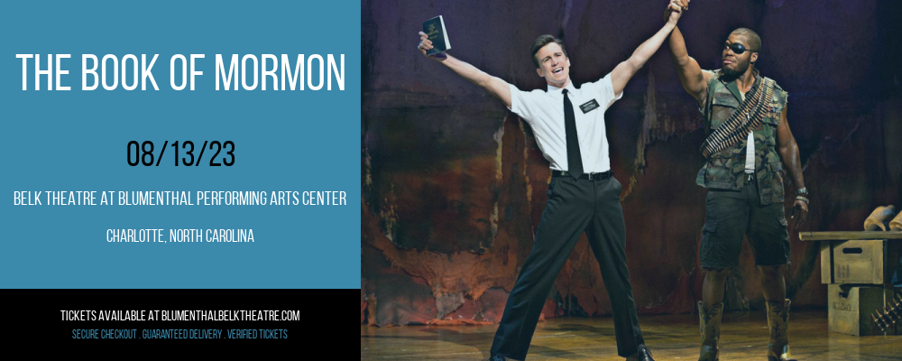 The Book of Mormon at Belk Theater tickets The Book of Mormon at Belk Theater