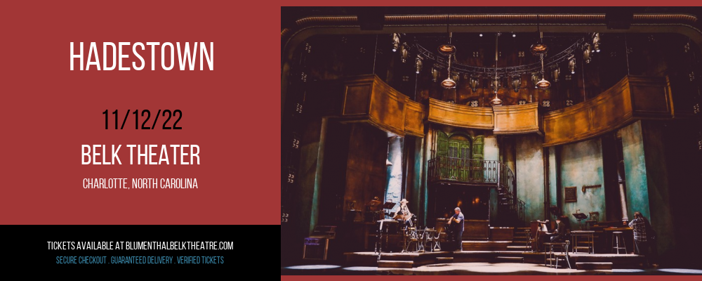 Hadestown at Belk Theater tickets Hadestown at Belk Theater