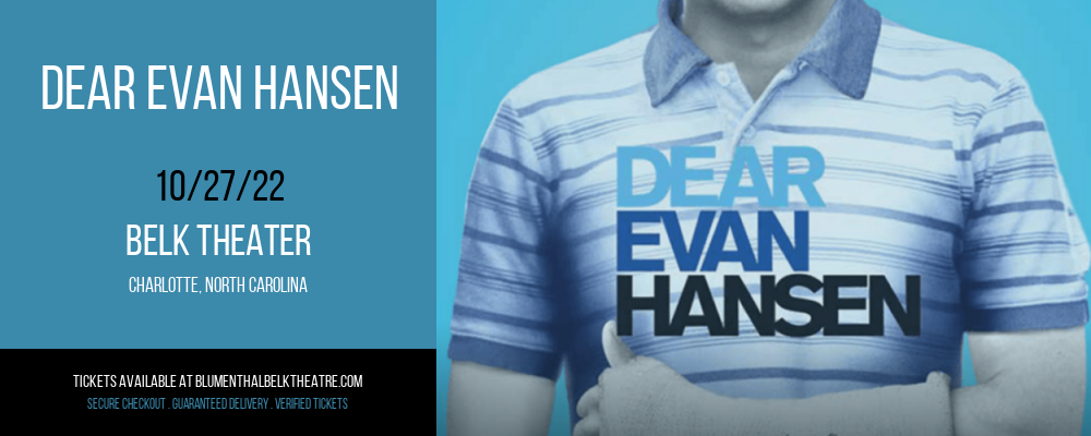 Dear Evan Hansen at Belk Theater