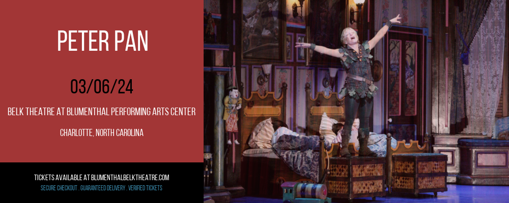 Peter Pan at Belk Theatre at Blumenthal Performing Arts Center